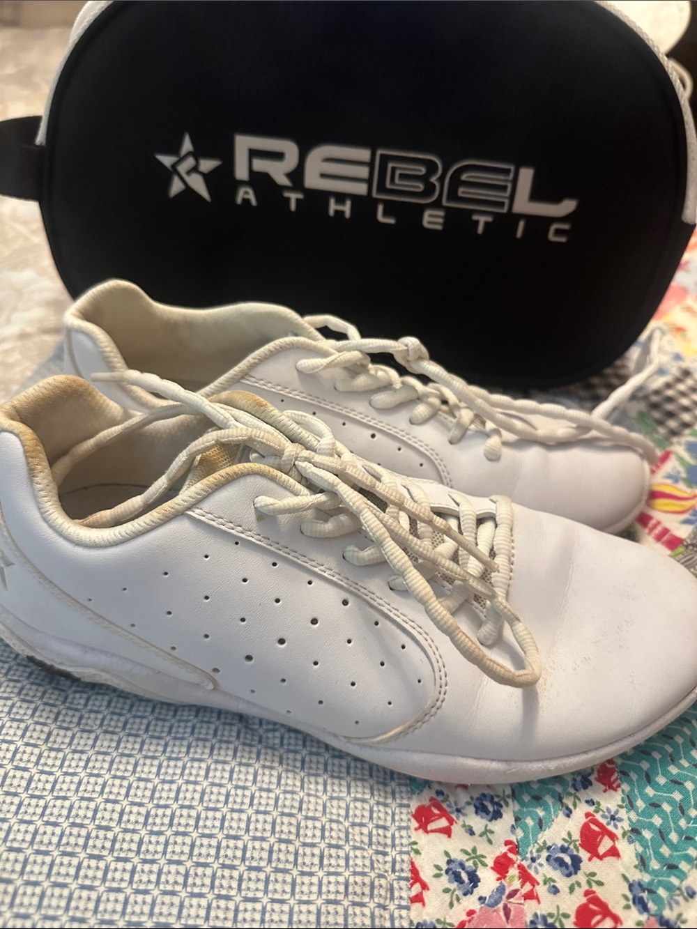 Rebel Athletic Women's White Low-Profile cheerleading Sneakers